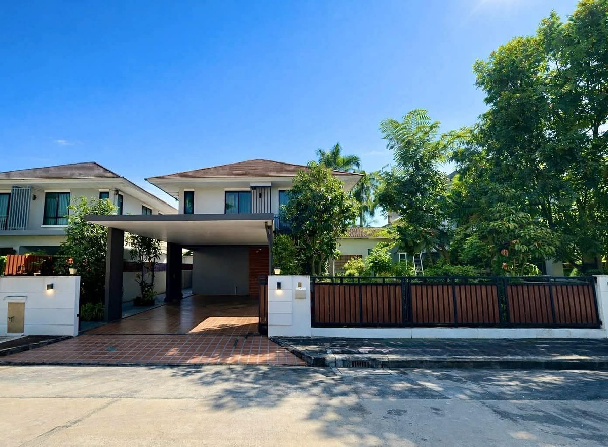 ให้เช่าบ้านปทุมธานี รังสิต ธรรมศาสตร์ : ME2500839 ให้เช่าบ้านเดี่ยว หลังมุม สวนหน้าบ้านใหญ่ สัมมากร รังสิต คลอง7