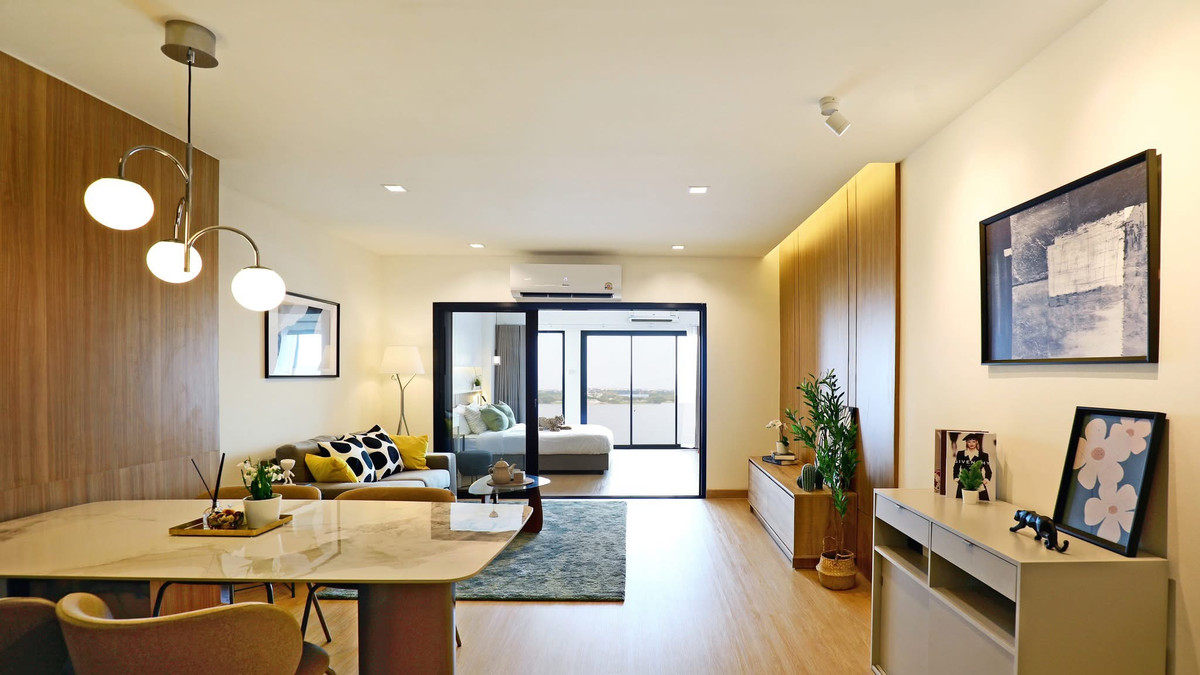 For SaleCondoPattanakan, Srinakarin : 🏙️Condo for sale, The Trio Garden project 🌳 Garden view room, shady atmosphere, comfortable living in the heart of Srinakarin, selling price 2,490,000 baht💰