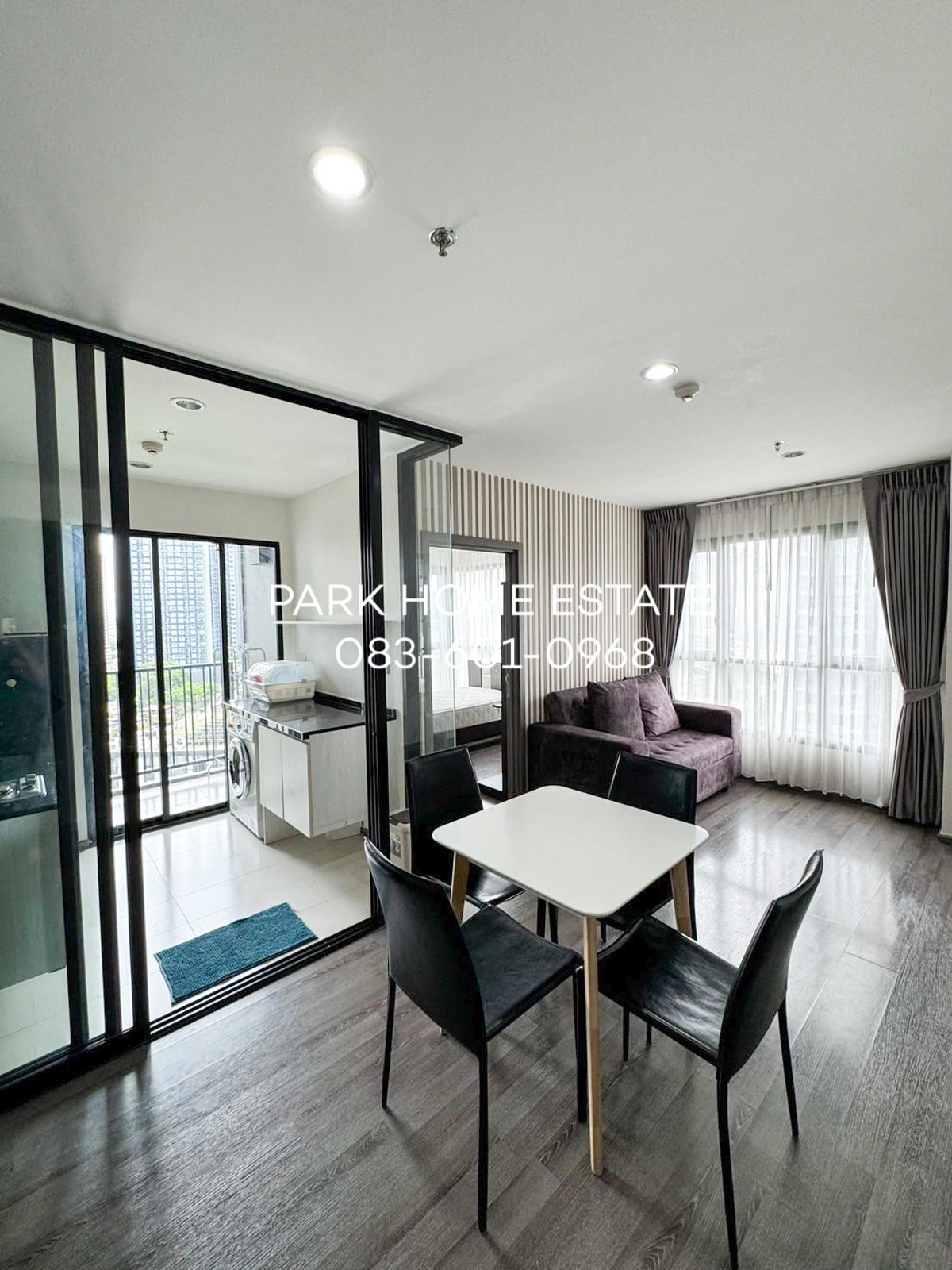 ให้เช่าคอนโดสุขุมวิท อโศก ทองหล่อ : The Base Park East Sukhumvit 77 | 2Bedroom. 📞 Line : @pukkhome (with @) , 083-601-0968
