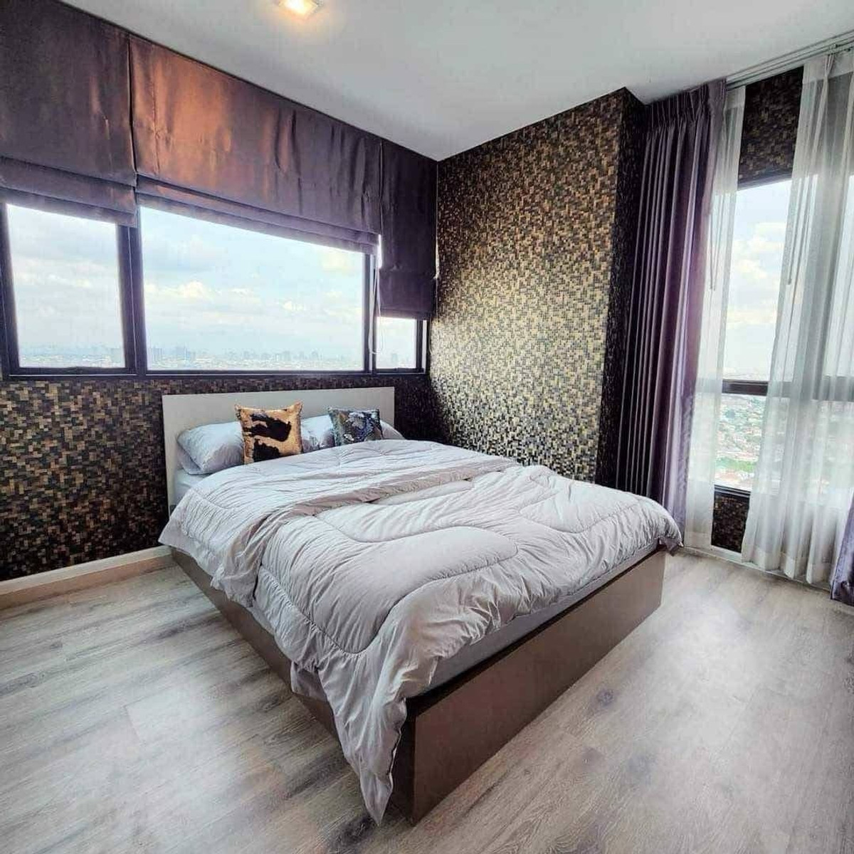 For RentCondoSamut Prakan,Samrong : Condo for rent🔥Knightsbridge Sky River Ocean🔥30th floor🔥58 sq m🔥2Bed🔥R43-9