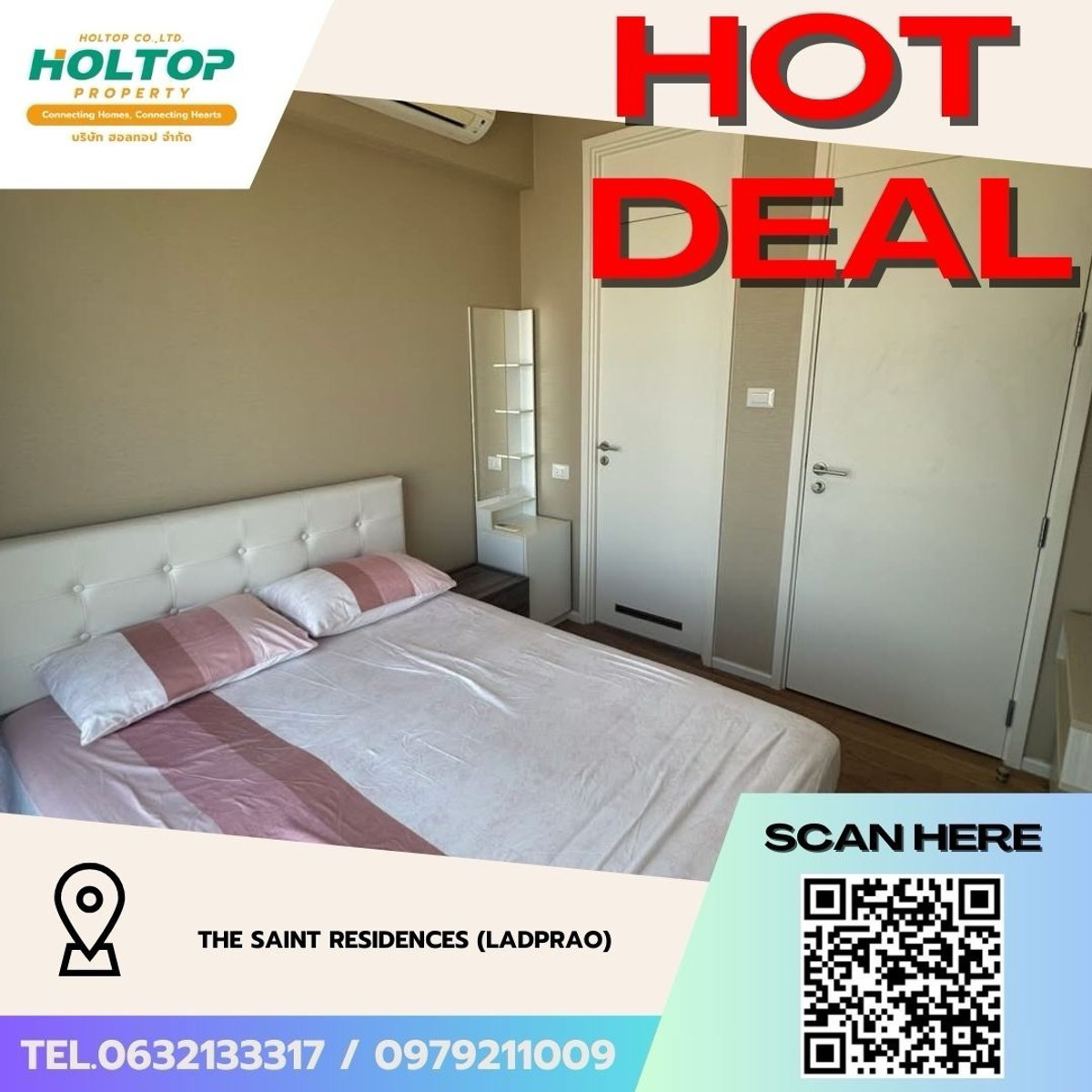 For RentCondoLadprao, Central Ladprao : #Z4862💥 060369 🔥Condo for rent The Saint Residences (ladprao)