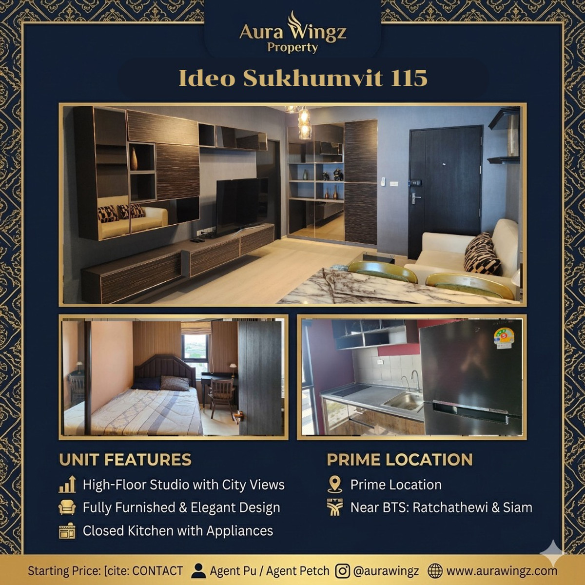 For SaleCondoSamut Prakan,Samrong : [FOR SALE/RENT] Ideo Sukhumvit 115 – large room, fully decorated, 0 meters from the BTS! 🕊️✨