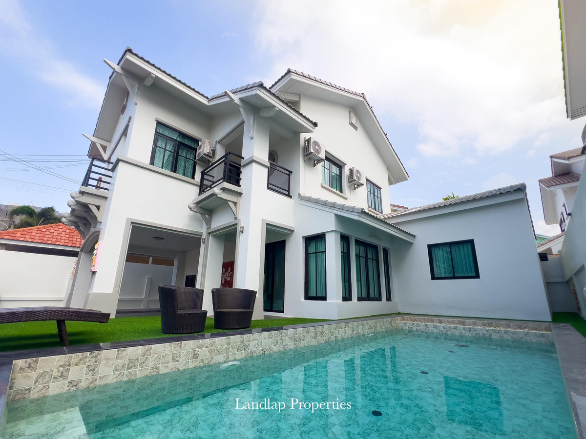 ให้เช่าพัทยา บางแสน ชลบุรี สัตหีบ : บ้านพูลวิลล่า จอมเทียน ใกล้หาดจอมเทียน เดินทางเพียง 5 นาที