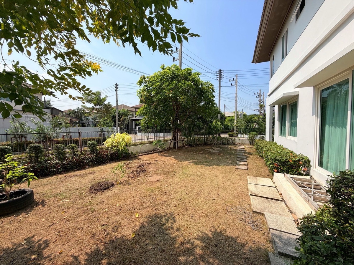 For RentHousePhutthamonthon, Salaya : Single house for rent, Chaiyaphruek, Phutthamonthon Sai 5 🏡corner house, 3 bedrooms, 3 bathrooms 
 ✅LineOA : @ladysai