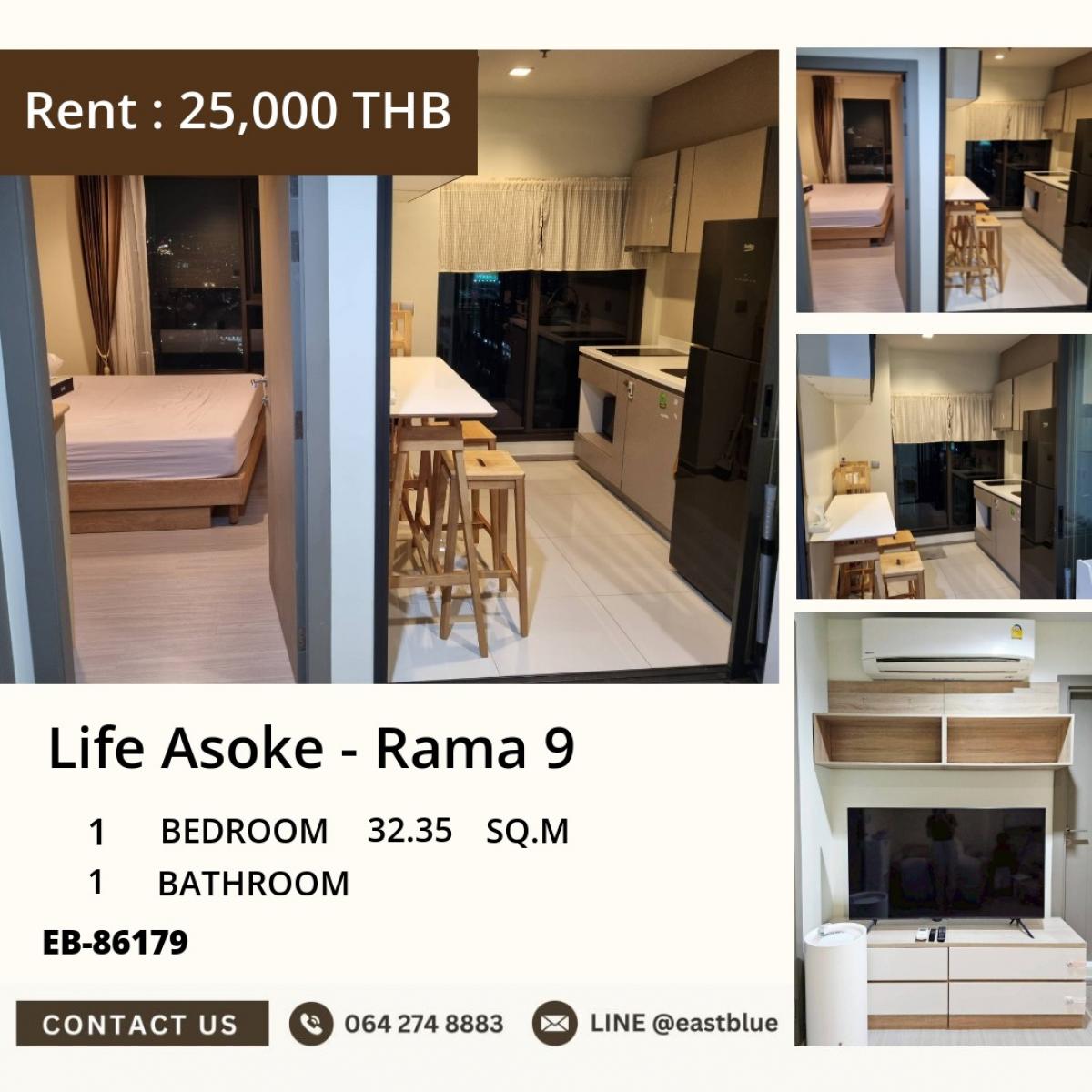 For SaleCondoRama9, Petchburi, RCA : 22/03/2026, Life Asoke - Rama 9 Condominium in the city center, 1 bedroom, ready to move in!
For sale at 4.4 million THB or rent at 25,000 THB/month. Near BTS/MRT Rama 9 0642748883
