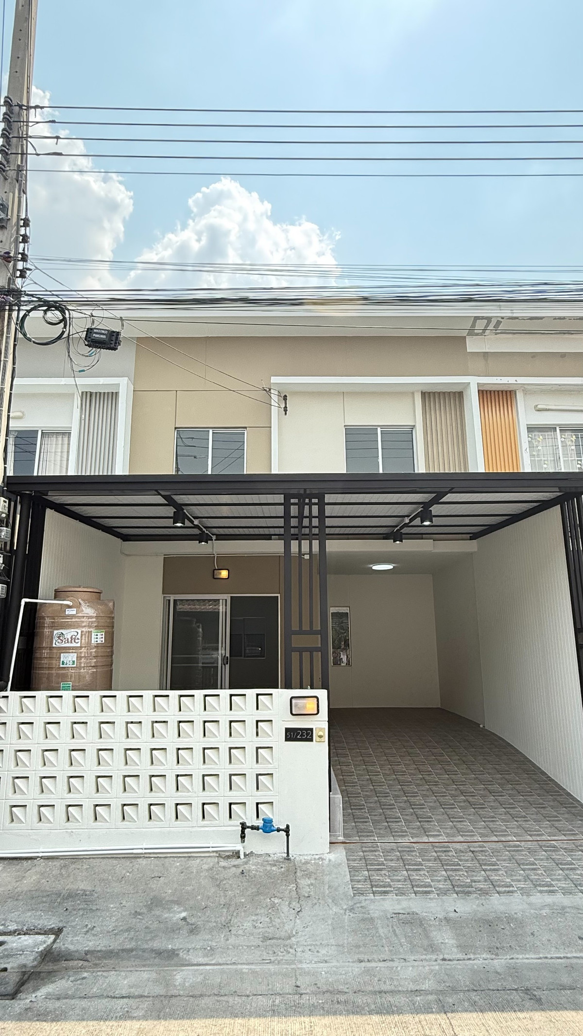 For SaleTownhomePathum Thani,Rangsit, Thammasat : 2-story townhouse for sale, Pruksa Village 64/2 Khlong 3, beautifully decorated, Minimal.