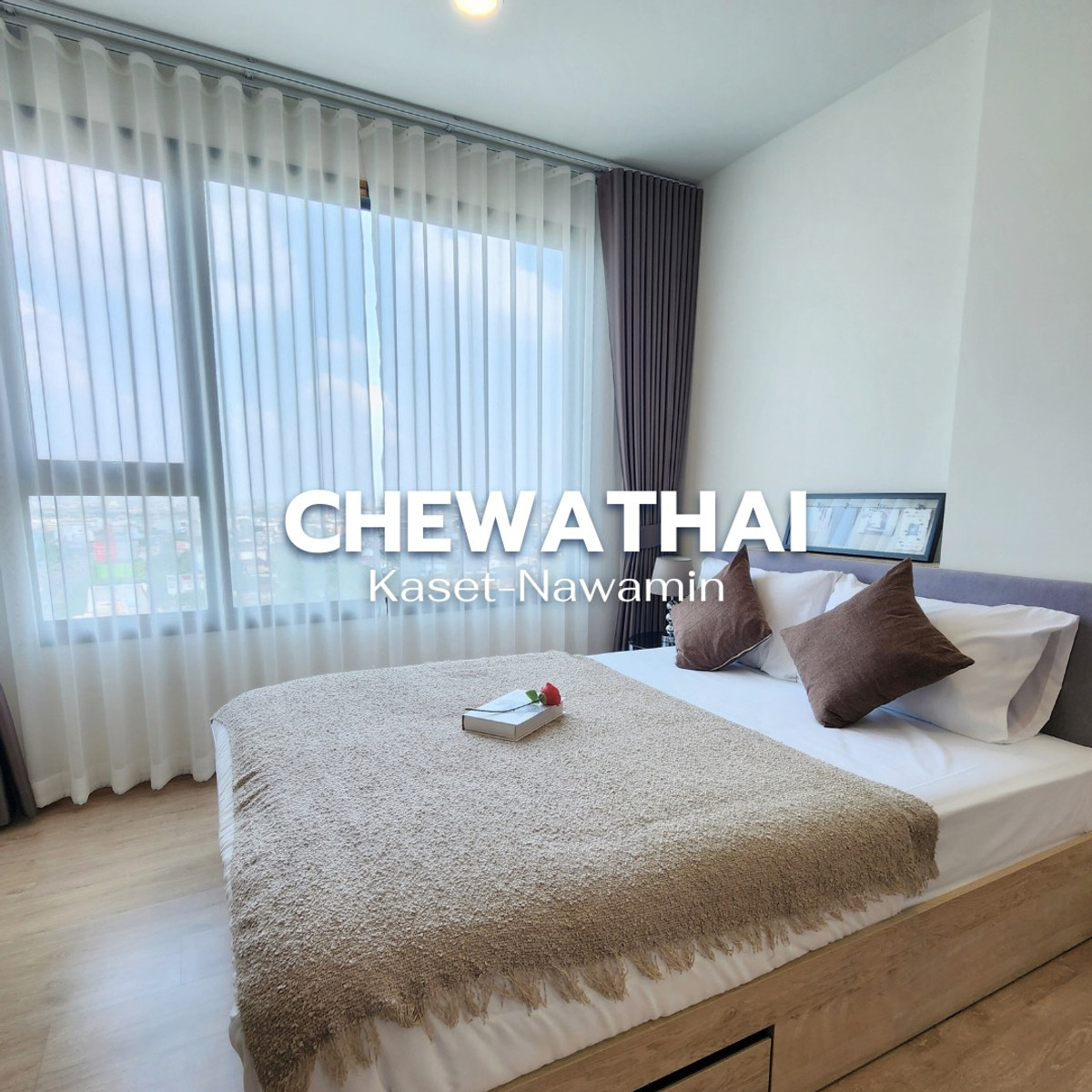 ให้เช่าคอนโดเกษตรศาสตร์ รัชโยธิน : ให้เช่าคอนโด  ชีวาทัย เกษตร-นวมินทร์ ห้องใหญ่ 34 ตร.ม. ทำเลดี ใกล้ BTS แยกเกษตรศาสตร์ เพียง 1 กม. เช่าเพียง 16,500 บาท/เดือน Line : @steadfastre 