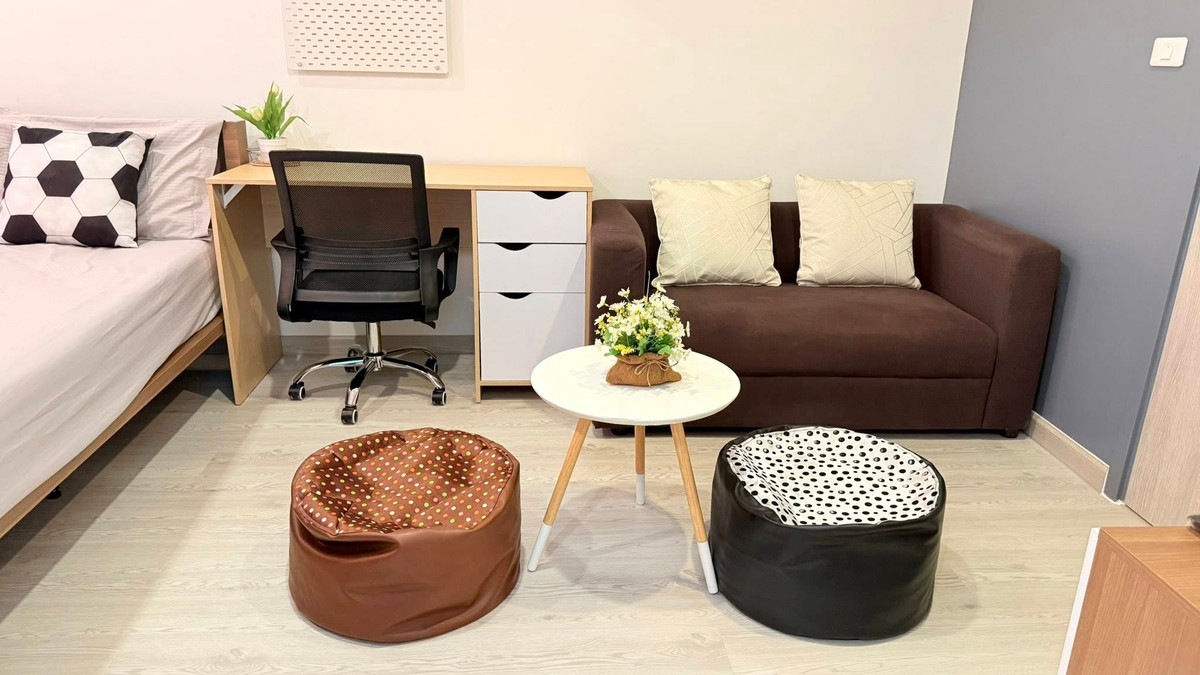 For RentCondoPinklao, Charansanitwong : ⭐️ IDEO Mobi Charan - Interchange ⭐️Beautiful room size 22 sq m, well decorated. Complete furniture and electrical appliances