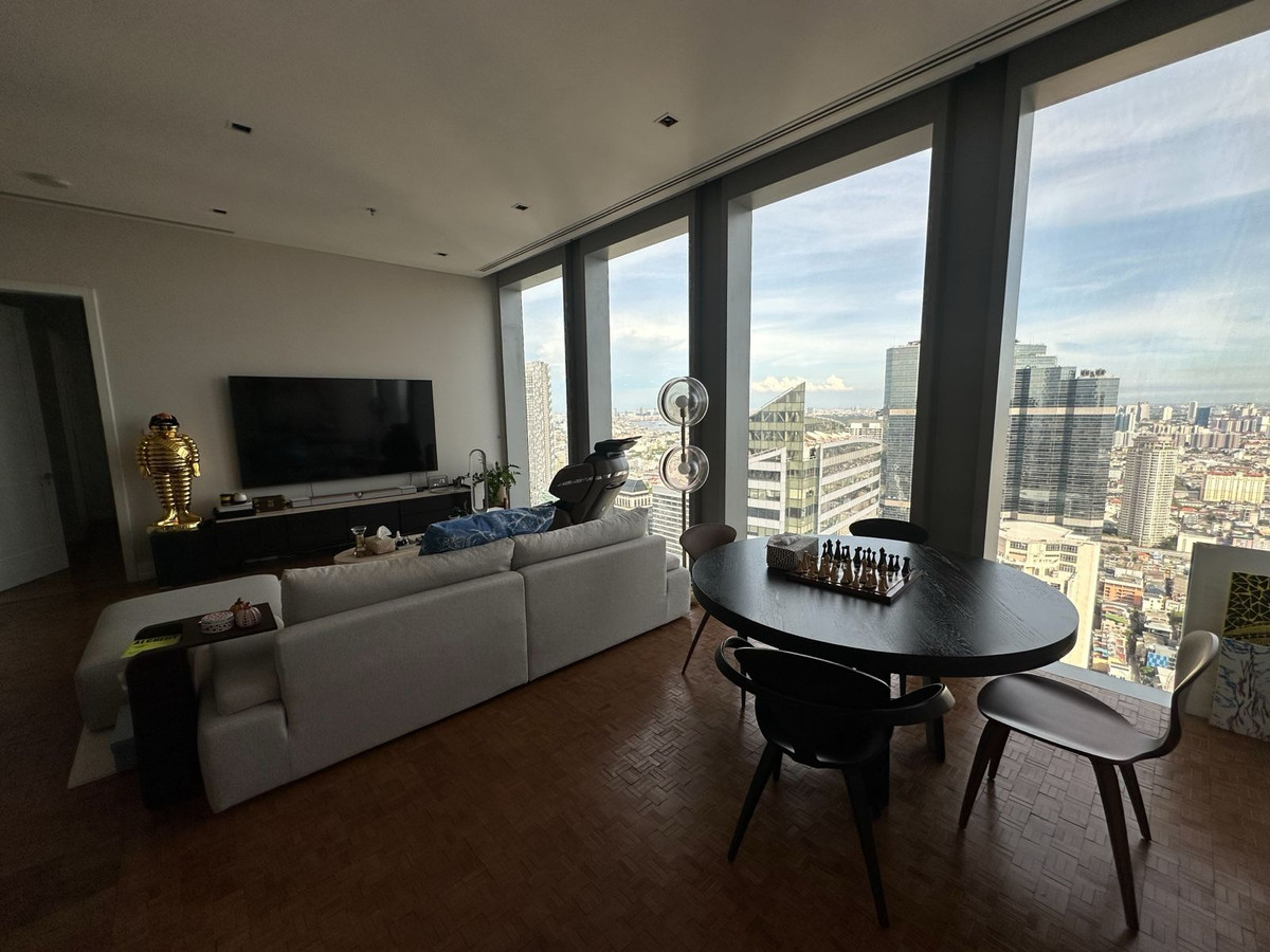 For RentCondoSathorn, Narathiwat : The Ritz-Carlton Residences Bangkok, 47th Floor, 124.07 sqm, Fully Furnished 🔥✨ Move-In Ready 🗝️🚀