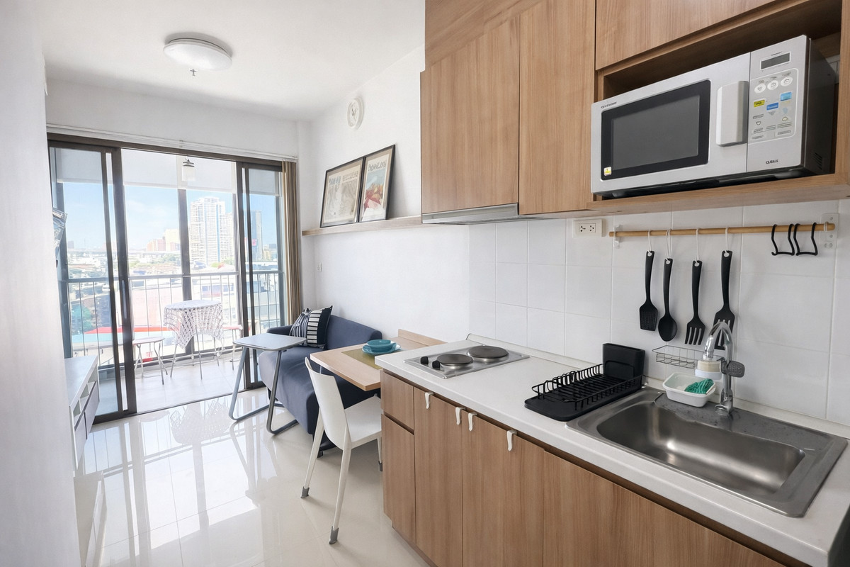 For RentCondoOnnut, Udomsuk : 30 sqm IDEO MIX Sukhumvit 103 Condo for Rent (near BTS Udomsuk) 