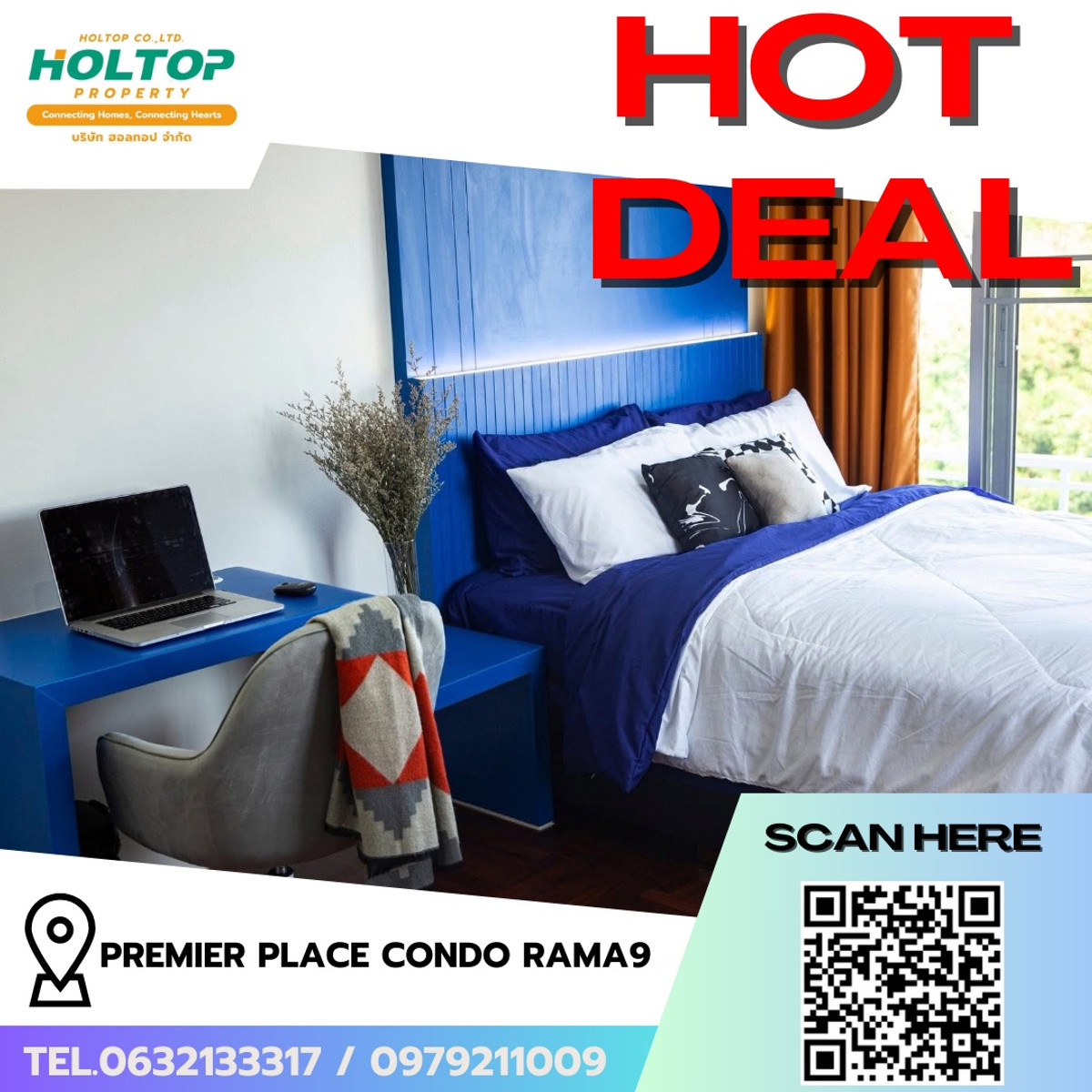 For RentCondoRama9, Petchburi, RCA : #R9565 🎉 090369 Condo for Rent: Premier Place Condo Rama 9 (Previous code S1911)