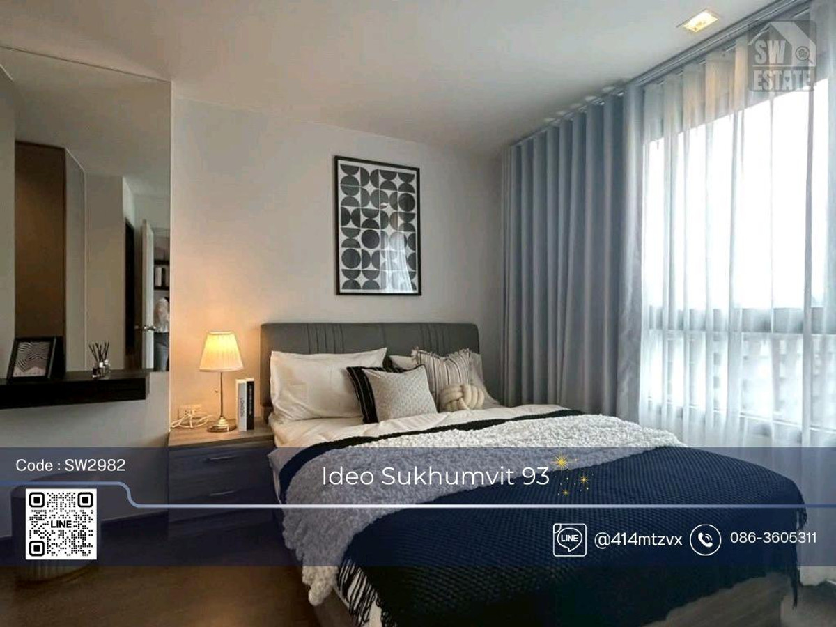 For RentCondoOnnut, Udomsuk : ✨️ Condo for rent Ideo Sukhumvit 93, beautifully decorated, ready to move in ✨