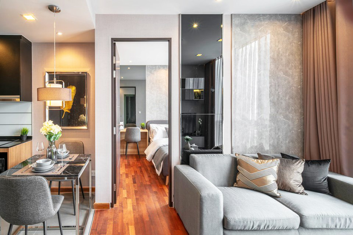 For RentCondoRatchathewi,Phayathai : 1 Bed Large Room  High Fl. 25+ Private Lift Fully furnished Good Location Close To BTS Ratchathewi @   Wish Signature Midtown Siam