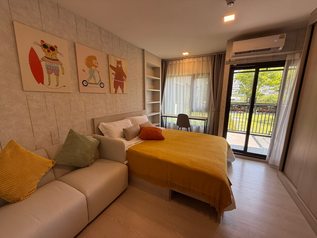 ให้เช่าคอนโดวงเวียนใหญ่ เจริญนคร : ห้องวิวสวน พร้อมทางออกสู่สวน | FLO by Sansiri