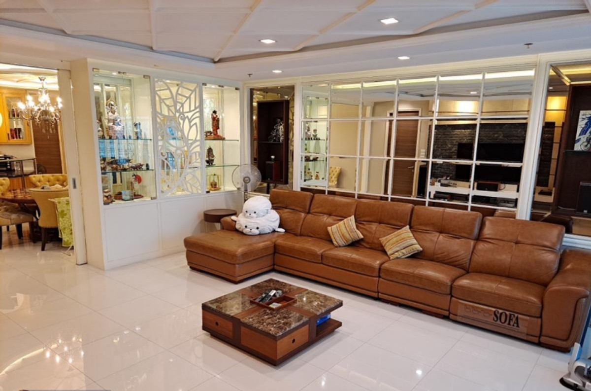 For RentCondoRama3 (Riverside),Satupadit : Condo for rent, Supalai Prima Riva, 3 bedrooms, 246 sq m., near BTS Surasak, near Central Plaza Rama 3.