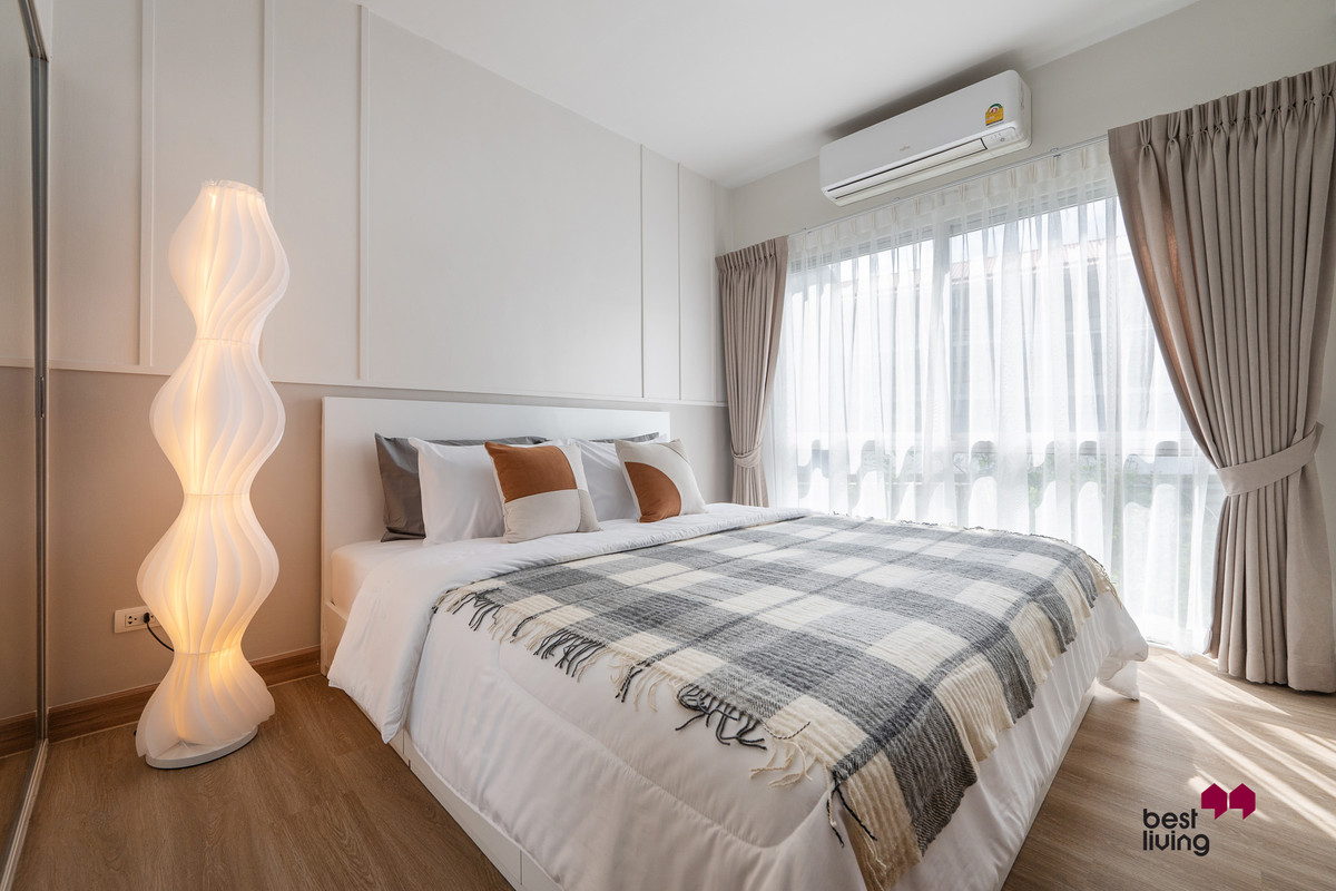 For SaleCondoOnnut, Udomsuk : A Space Sukhumvit 77, beautiful room, 3rd floor, wide balcony, comfortable.