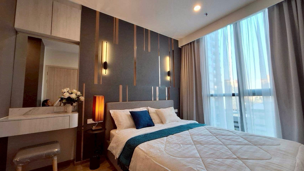 For RentCondoRama9, Petchburi, RCA : 💙@condocurator 💙 For rent Nue District R9, beautiful room, fully furnished [PM1024]