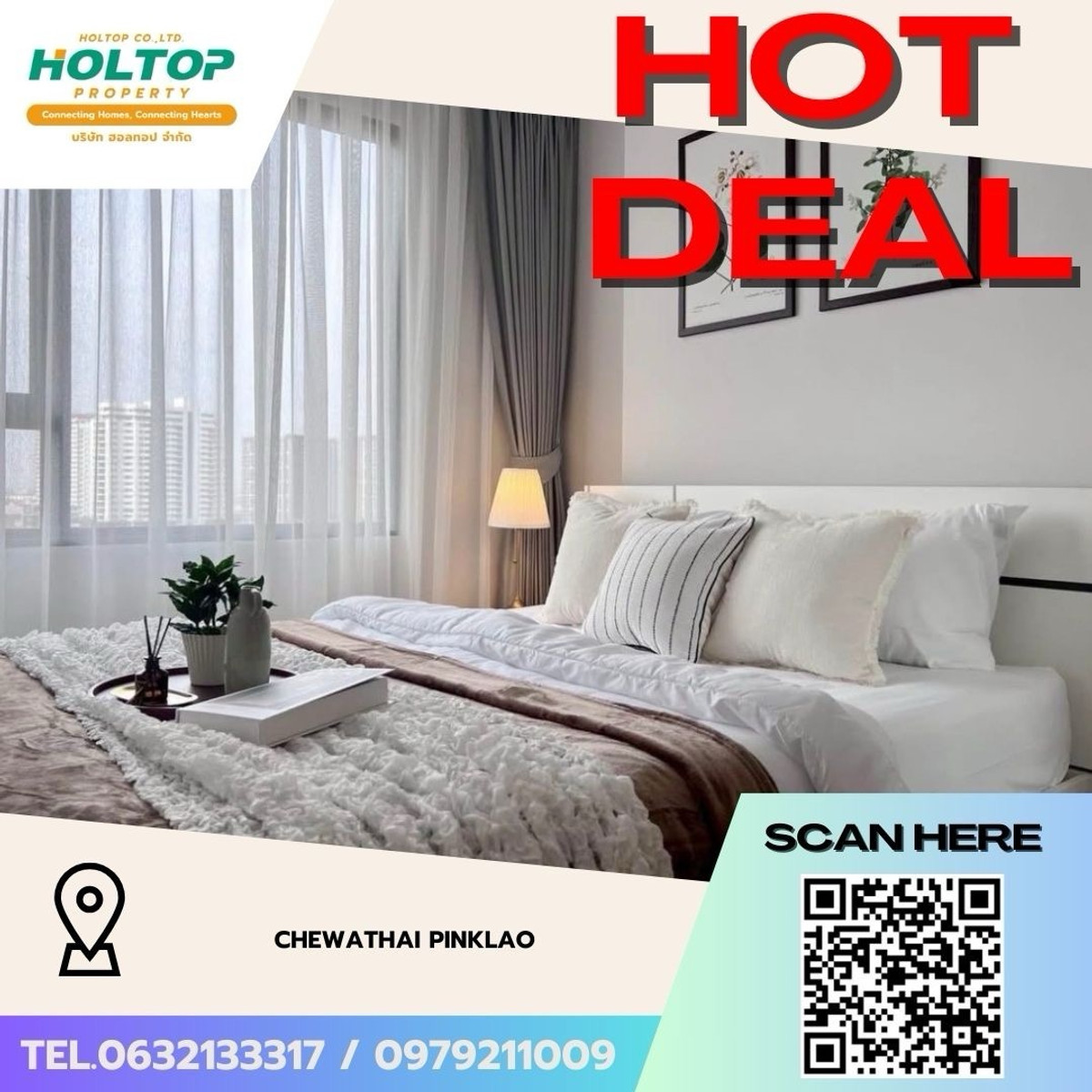 For RentCondoPinklao, Charansanitwong : #Z4915💥 090369 🔥Condo for rent Chewathai Pinklao