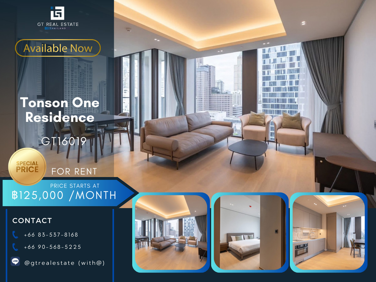For RentCondoWitthayu, Chidlom, Langsuan, Ploenchit : ✨ GT16019 | Luxury condo at Tonson One Residence, convenient travel, near BTS, shuttle available, beautifully decorated room, fully furnished. Every once in a while there will be a free room!!