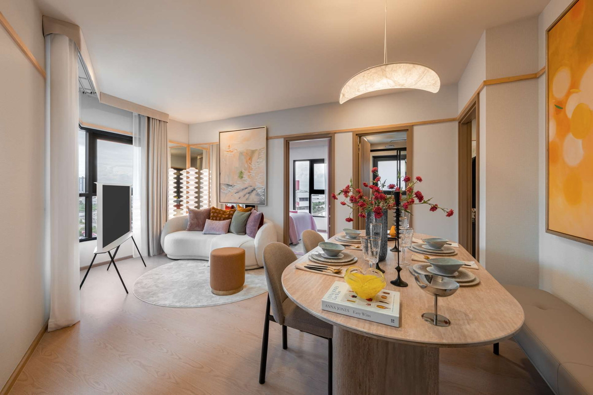 For SaleCondoRama9, Petchburi, RCA : ✨ New condo in Rama 9 location, receive a maximum discount of 350,000 baht, starting price only 5.45 million baht.