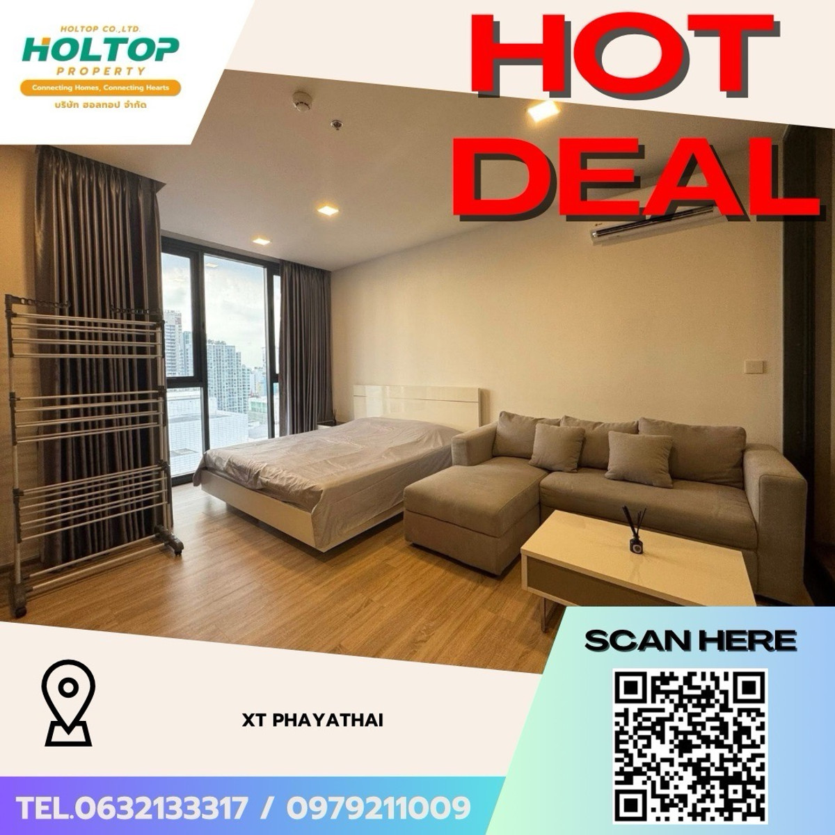 For RentCondoRatchathewi,Phayathai : #Z4904💥 090369 🔥Condo for rent XT Phayathai (old code S5086)