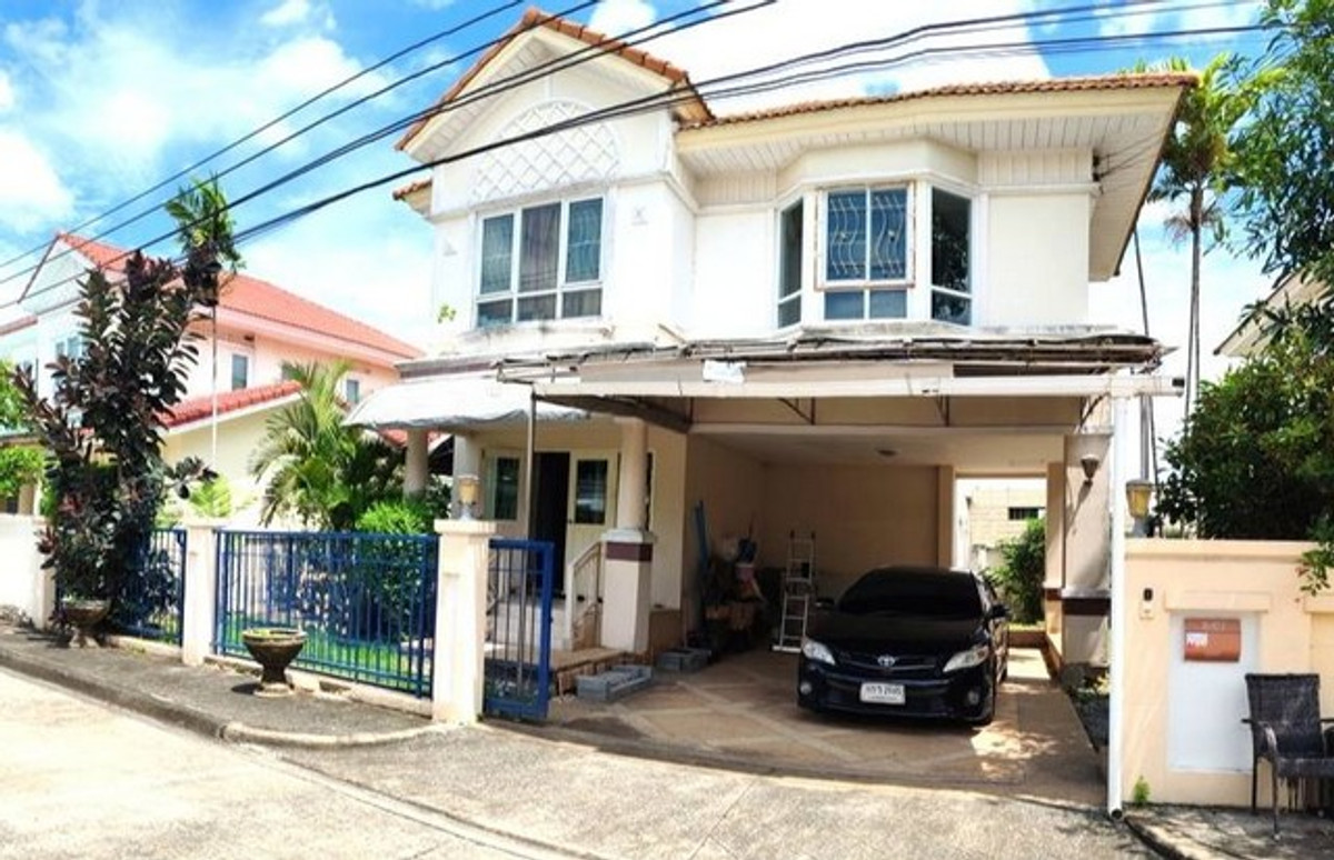 For RentHouseMin Buri, Romklao : HR3283 For rent/sale, single house, Perfect Park, connected to Krungthep Kreetha-Ramkhamhaeng, lots of food, near Motorway.