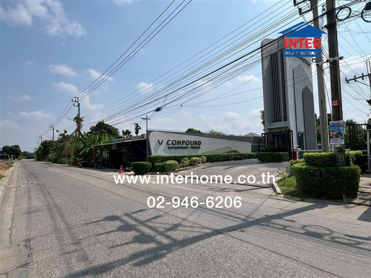 For SaleTownhomeRama5, Ratchapruek, Bangkruai : Townhouse, 2 floors, 25.3 sq m, V Compound Village. Ratchaphruek–Pinklao Near Central Westville, Soi Suan Phak 32, Ratchapruek Road, Suan Phak Road 32, Bang Kruai, Nonthaburi