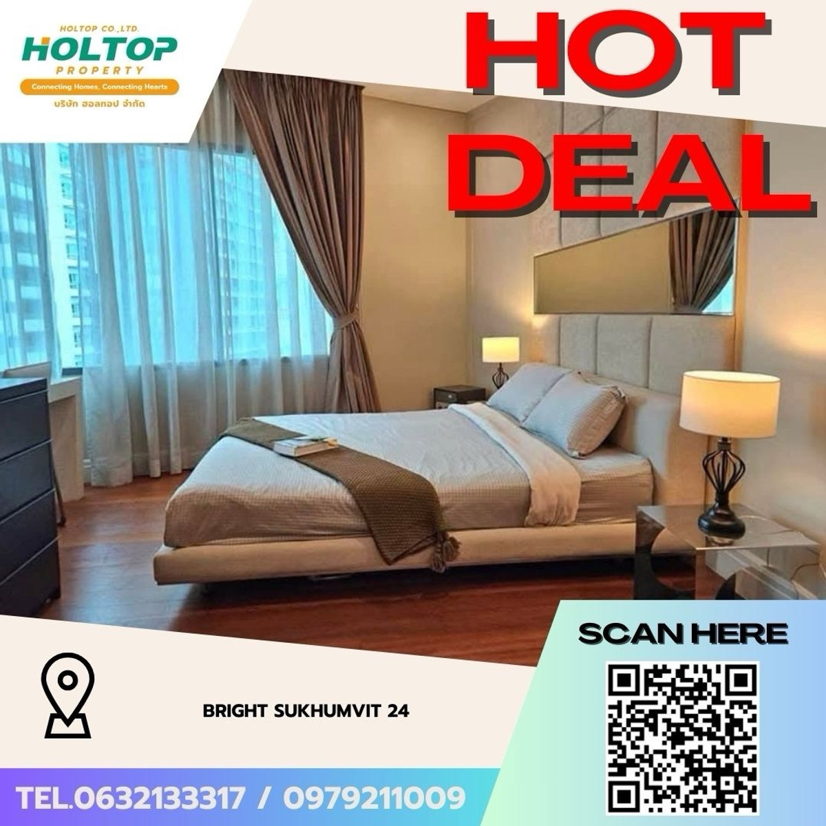 For RentCondoSukhumvit, Asoke, Thonglor : #Z4903💥 090369 🔥Condo for rent Bright Sukhumvit 24 (old code Z334)