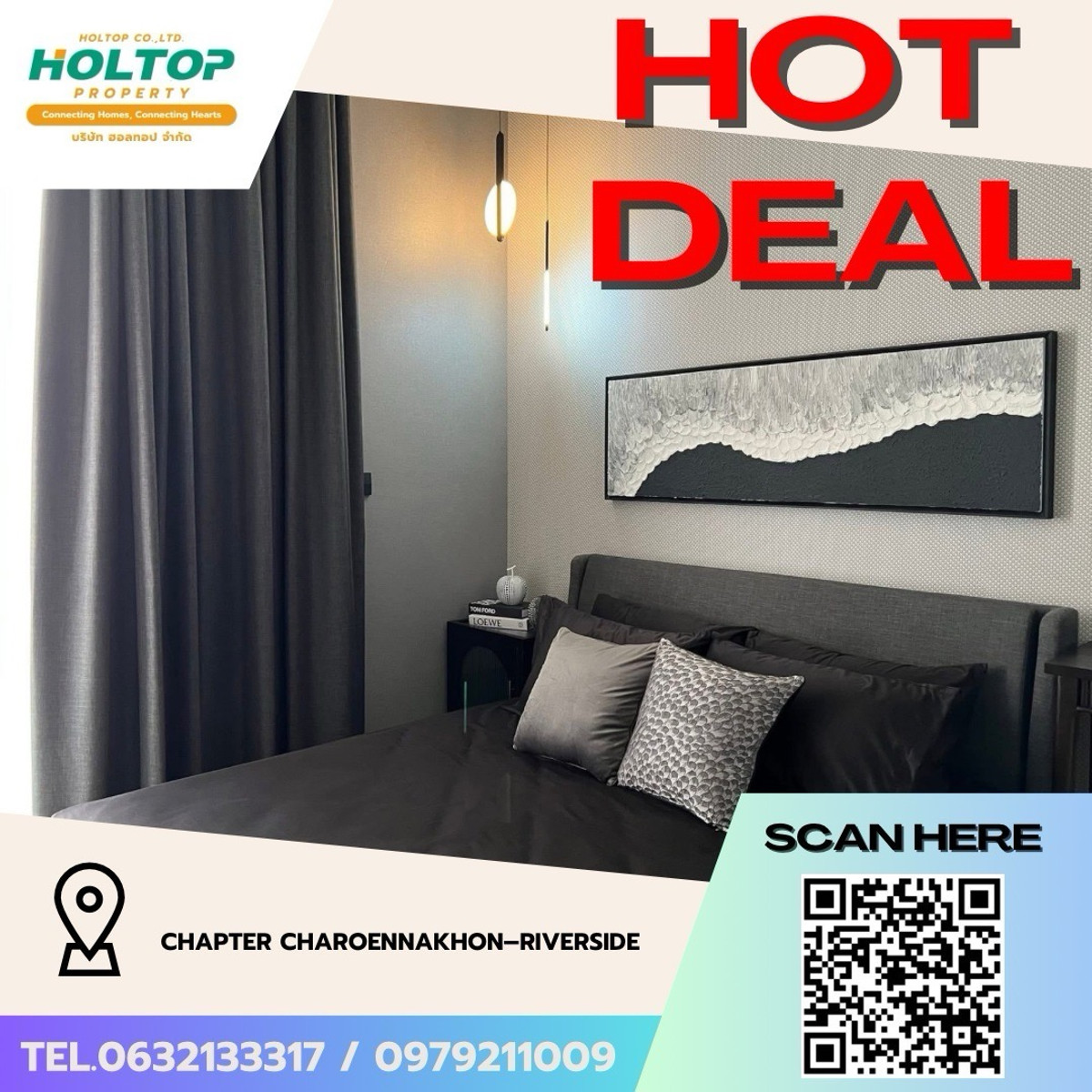 For RentCondoWongwianyai, Charoennakor : #Z4914💥 090369🔥Condo for rent Chapter Charoennakhon–Riverside (old code S1031)