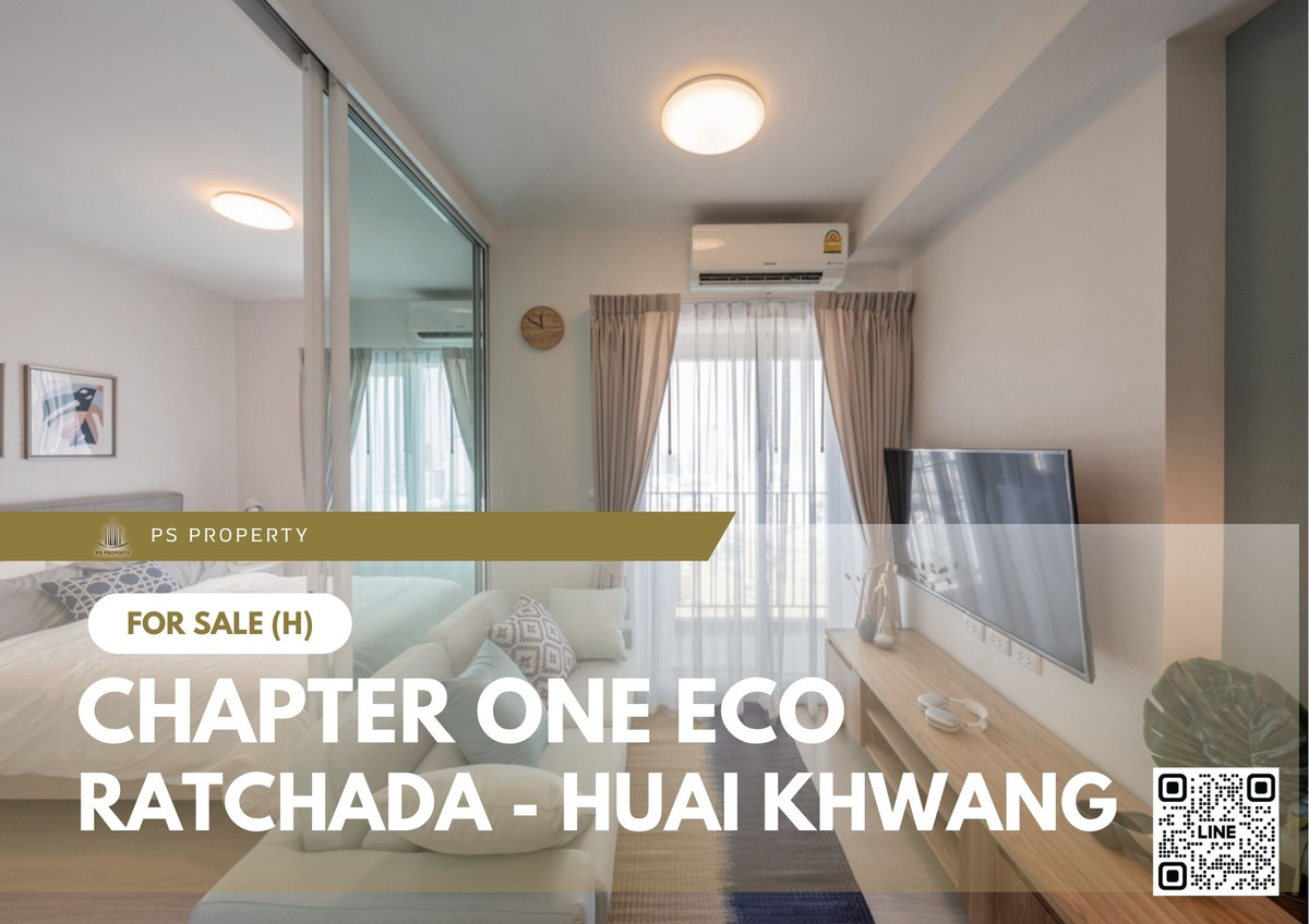 For SaleCondoRatchadapisek, Huaikwang, Suttisan : Urgent Sale ✨ Chapter One Eco Ratchada - Huai Khwang ✨ Fully furnished and equipped with appliances. Near MRT Huai Khwang.