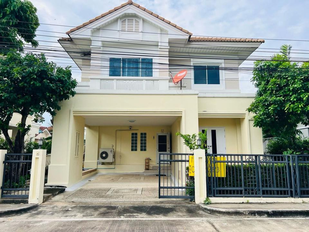 ให้เช่าบ้านลาดกระบัง สุวรรณภูมิ : บ้าน 2 ชั้น ห้องมุม พร้อมเฟอร์นิเจอร์ ตกแต่งสวยงาม ให้เช่า ย่านลาดกระบัง-สุวรรณภูมิ ใกล้เดอะพาซิโอมอลล์ ลาดกระบัง เพียง 350 เมตร