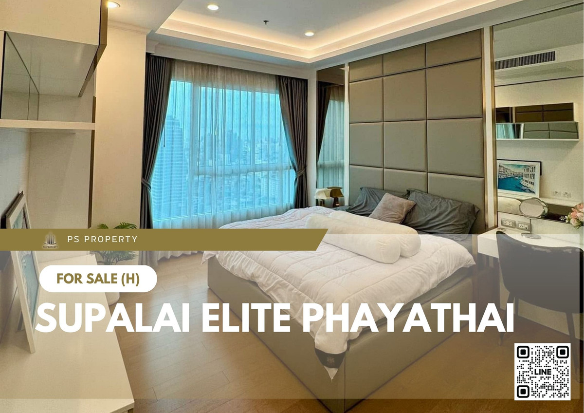 For SaleCondoRatchathewi,Phayathai : Urgent Sale ✨ Supalai Elite Phayathai ✨ Special corner unit, fully furnished and equipped with appliances, near BTS Siam.