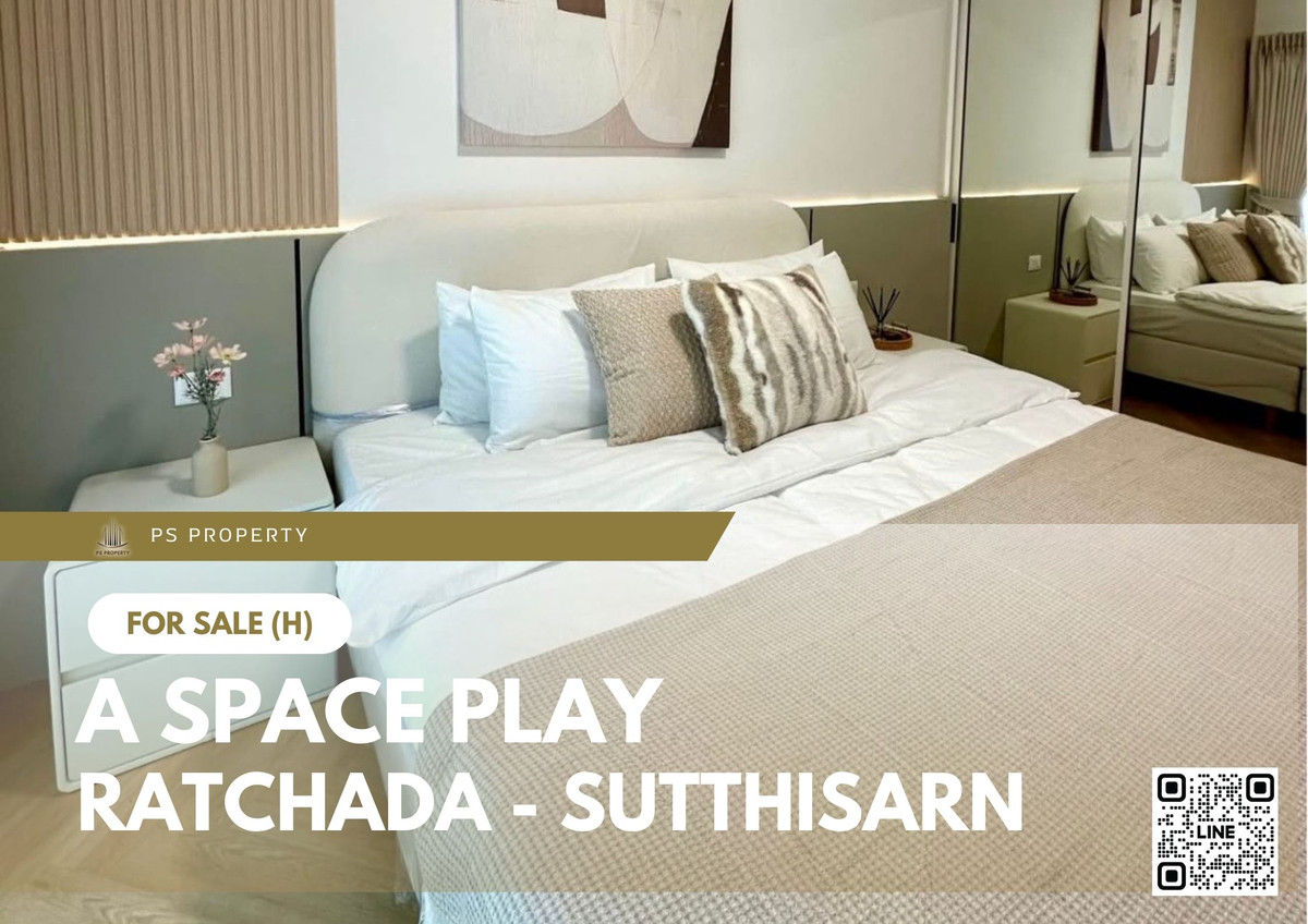 ขายคอนโดรัชดา ห้วยขวาง : ขายด่วน 📍 A Space Play Ratchada - Sutthisarn 📍 วิวสระว่ายน้ำ รีโนเวทใหม่หมด ใกล้ MRT สุทธิสาร