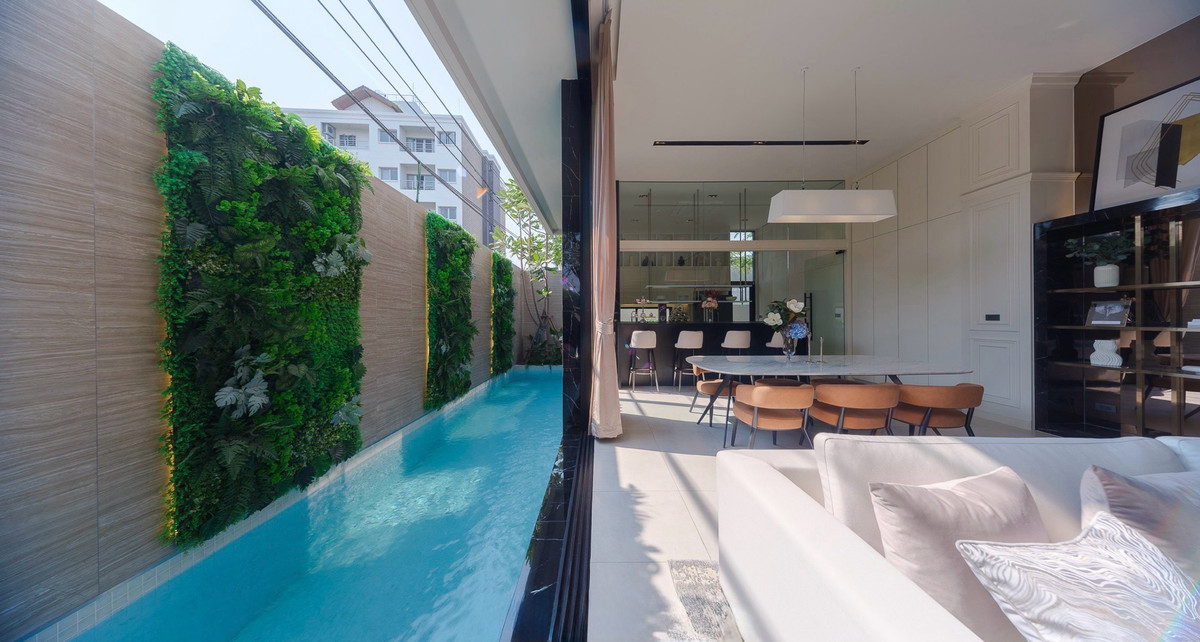 ขายบ้านรามคำแหง หัวหมาก : ขายบ้านใหม่ Arna Rama 9 พระราม 9 พร้อมlift และ สระว่ายน้ำ พื้นที่ใช้สอย 611 ตร.ม บ้าน 4 ห้องนอน ใกล้ MRT รามคำแหง 12 สายสีส้มในอนาคต ทำเลศักยภาพเหมาะอยู่อาศัยและลงทุน