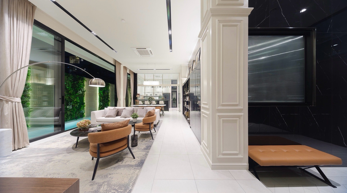 ขายบ้านรามคำแหง หัวหมาก : ขายบ้านใหม่ Arna Rama 9 พระราม 9 พร้อมlift และ สระว่ายน้ำ พื้นที่ใช้สอย 611 ตร.ม บ้าน 4 ห้องนอน ใกล้ MRT รามคำแหง 12 สายสีส้มในอนาคต ทำเลศักยภาพเหมาะอยู่อาศัยและลงทุน