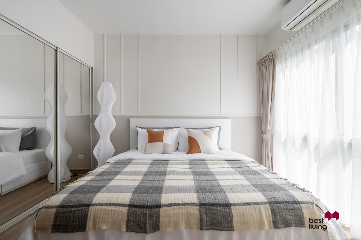 For SaleCondoOnnut, Udomsuk : A Space Sukhumvit 77, beautiful room, 3rd floor, wide balcony, comfortable.