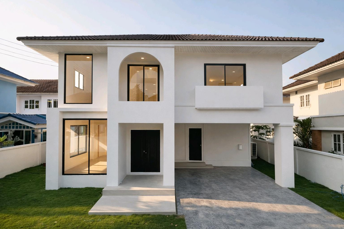 For SaleHouseRama5, Ratchapruek, Bangkruai : 🏡 Single house completely renovated! Modern Minimal style | 4 bedrooms, 4 bathrooms | Perfect Place Village, Rattanathibet | 80 sq m.