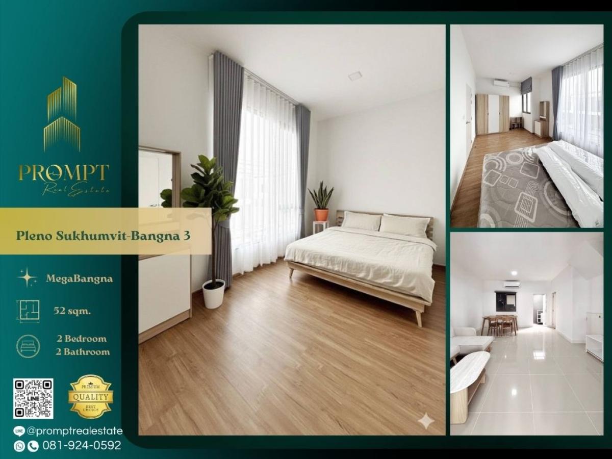 For RentHouseBangna, Bearing, Lasalle : AB05921 - Pleno Sukhumvit-Bangna 3 : พลีโน่ สุขุมวิท บางนา 3 : Pleno Sukhumvit-Bangna 3 : พลีโน่ สุขุมวิท บางนา 3 - #MegaBangna #InternationalSchool (SISB/TCIS /Concordian) #SuvarnabhumiAirport