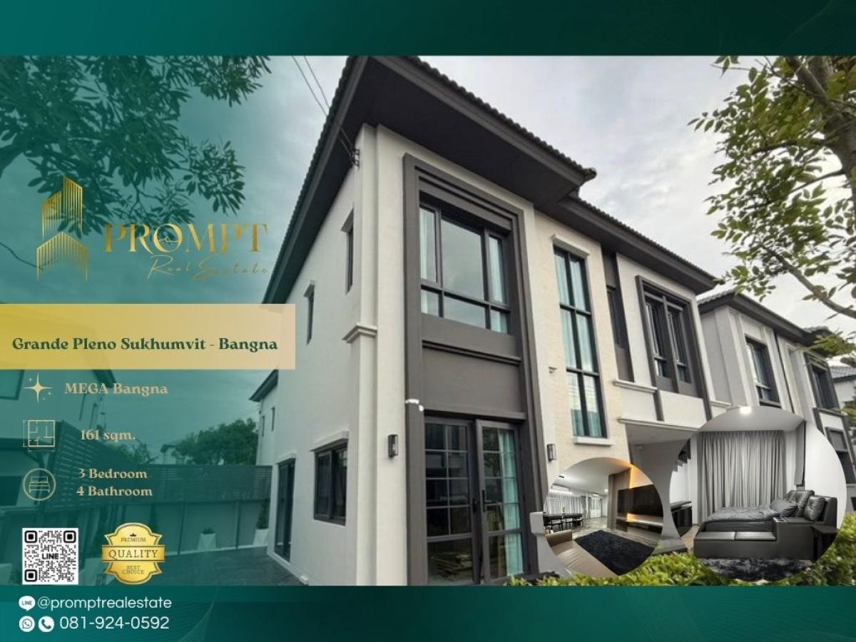 ให้เช่าบ้านสมุทรปราการ สำโรง : GH01322 - Grande Pleno Sukhumvit - Bangna  :  แกรนด์ พลีโน่ สุขุมวิท - บางนา : Grande Pleno Sukhumvit - Bangna  :  แกรนด์ พลีโน่ สุขุมวิท - บางนา - #MegaBangna #International School (SISB / TCIS / Concordian) #SuvarnabhumiAirport