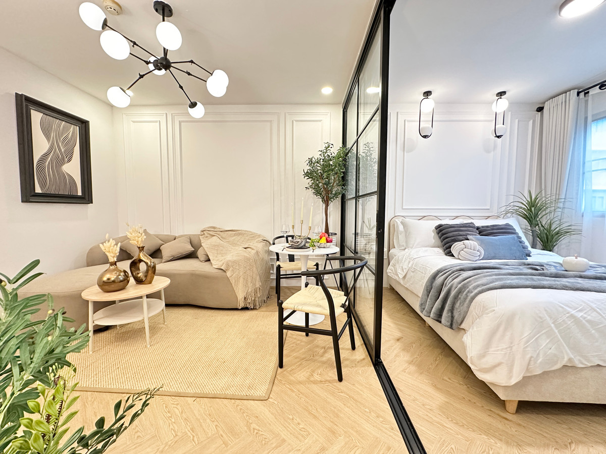 ขายคอนโดนวมินทร์ รามอินทรา : 🟢น็อต อยู่สบาย พร้อมดูแล / วิวสวน วิวสระ / คอนโด Renovate ใหม่สวยๆได้ไปตามภาพ /🟢 ขายคอนโด ดี คอนโด รามอินทรา ใกล้ รถไฟฟ้า มัยลาภ 4xx m