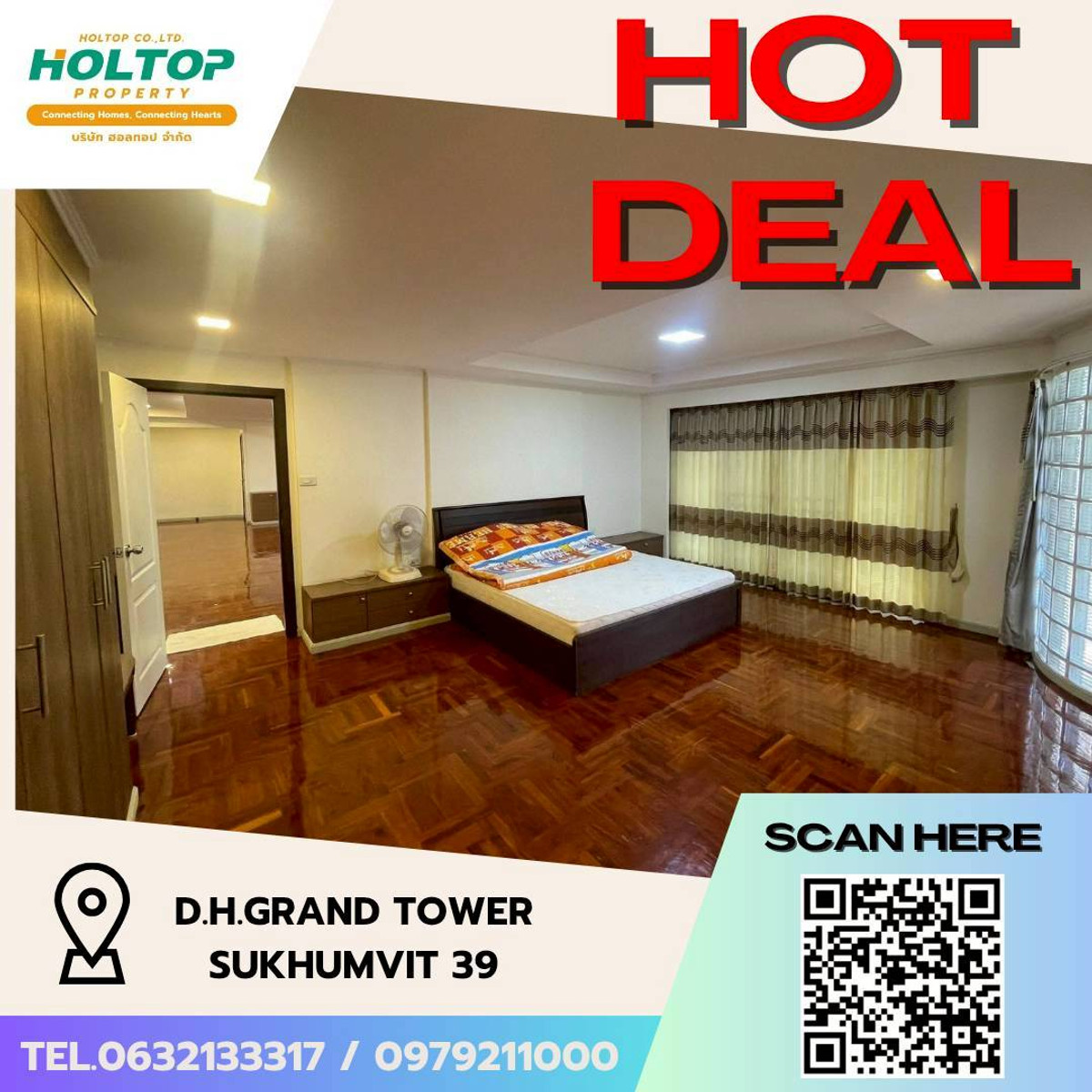 For RentCondoSukhumvit, Asoke, Thonglor : #L020🎉100369 Condo for rent D. H. Grand Tower Sukhumvit 39