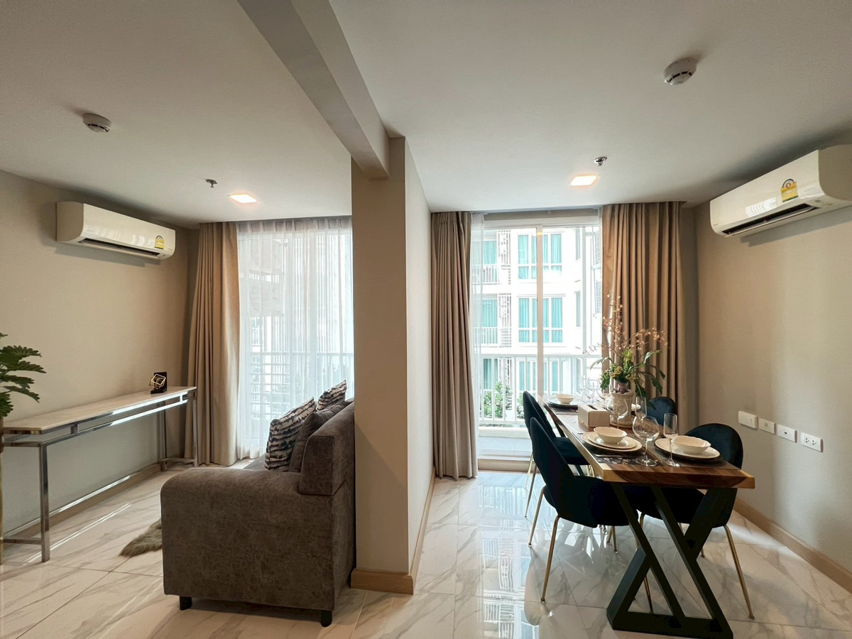 For RentCondoOnnut, Udomsuk : Urgent for rent, 2 bedroom condo, very cheap price, big room, beautifully decorated, Bless Residence Ekkamai, new room, near BTS, convenient travel, there is a shuttle.