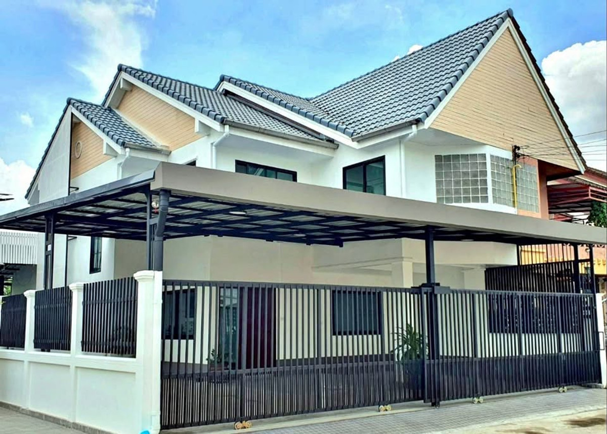 ให้เช่าบ้านนนทบุรี บางใหญ่ บางบัวทอง : บ้าน 4ห้องนอน 51ตร.ว. ใกล้ MRT ไทรม้า เดินไม่ถึง 1 กม. จอดรถได้ 3 คัน จดทะเบียนบริษัทได้ 