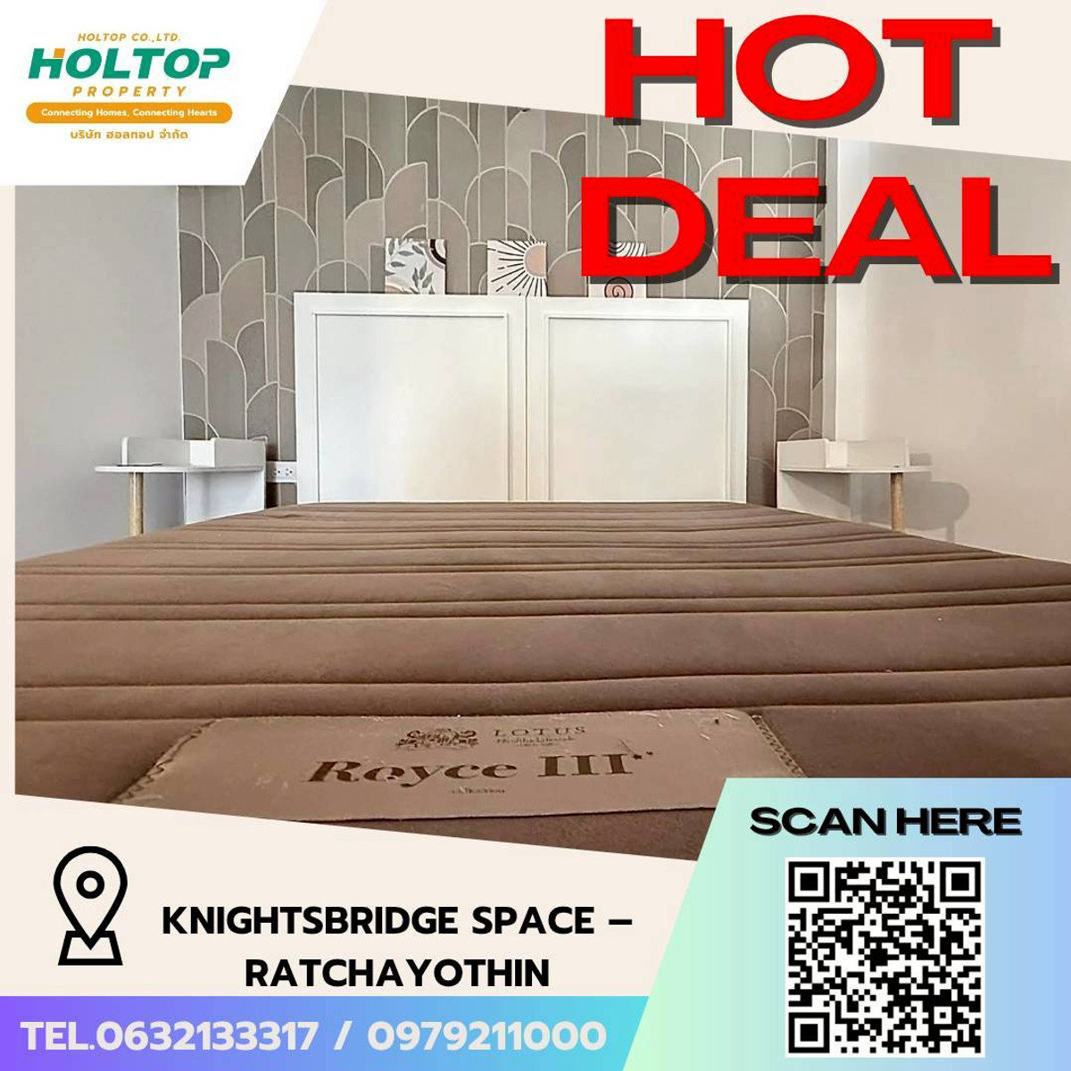 For RentCondoKasetsart, Ratchayothin : #L022🎉 100369 Condo for rent KnightsBridge Space – Ratchayothin