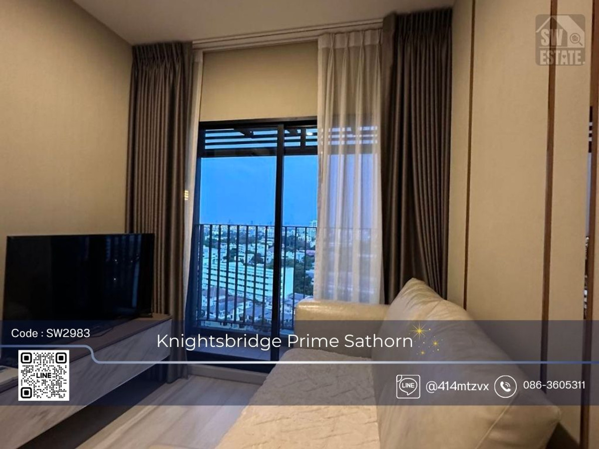 For RentCondoSathorn, Narathiwat : ✨️ Condo for rent, Knightsbridge Prime Sathorn, beautifully decorated, ready to move in✨