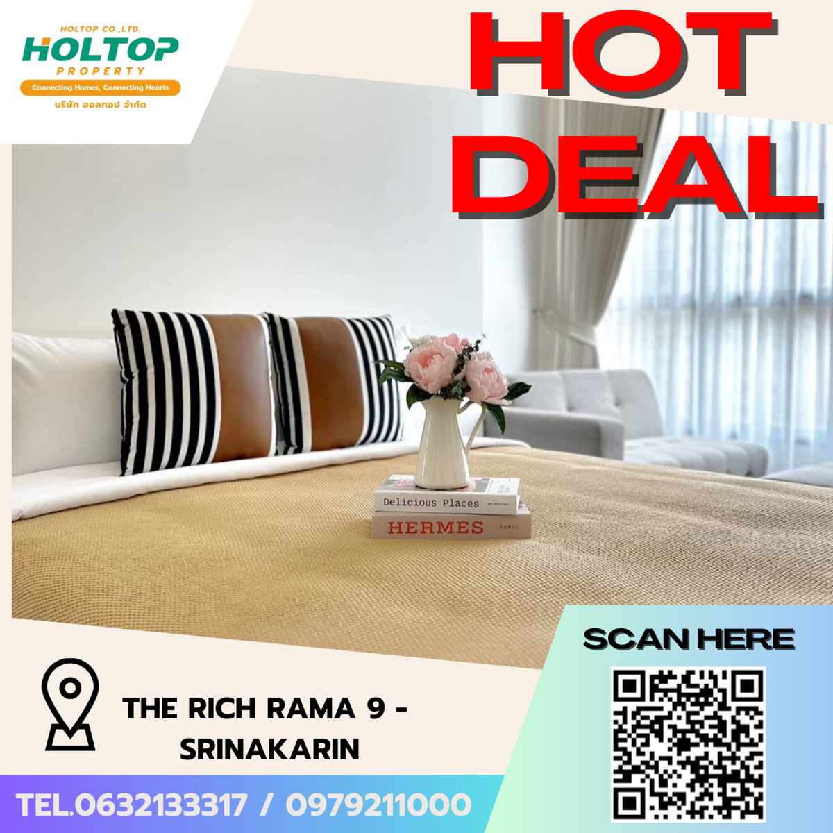 For RentCondoPattanakan, Srinakarin : #L025🎉 100369 ให้เช่าคอนโด The Rich Rama 9 - Srinakarin