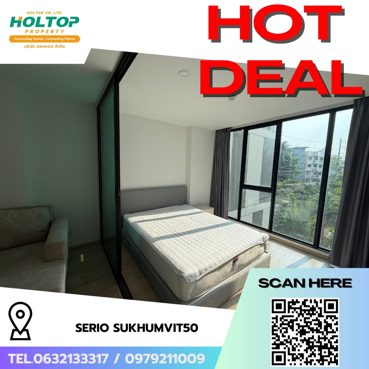 For RentCondoOnnut, Udomsuk : #R9601 🎉 100369 Condo for rent: Serio Sukhumvit 50