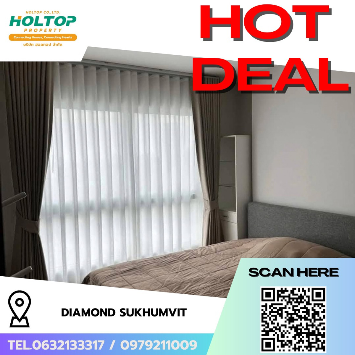 For RentCondoOnnut, Udomsuk : #R9587 🎉 100369 公寓出租：Diamond Sukhumvit