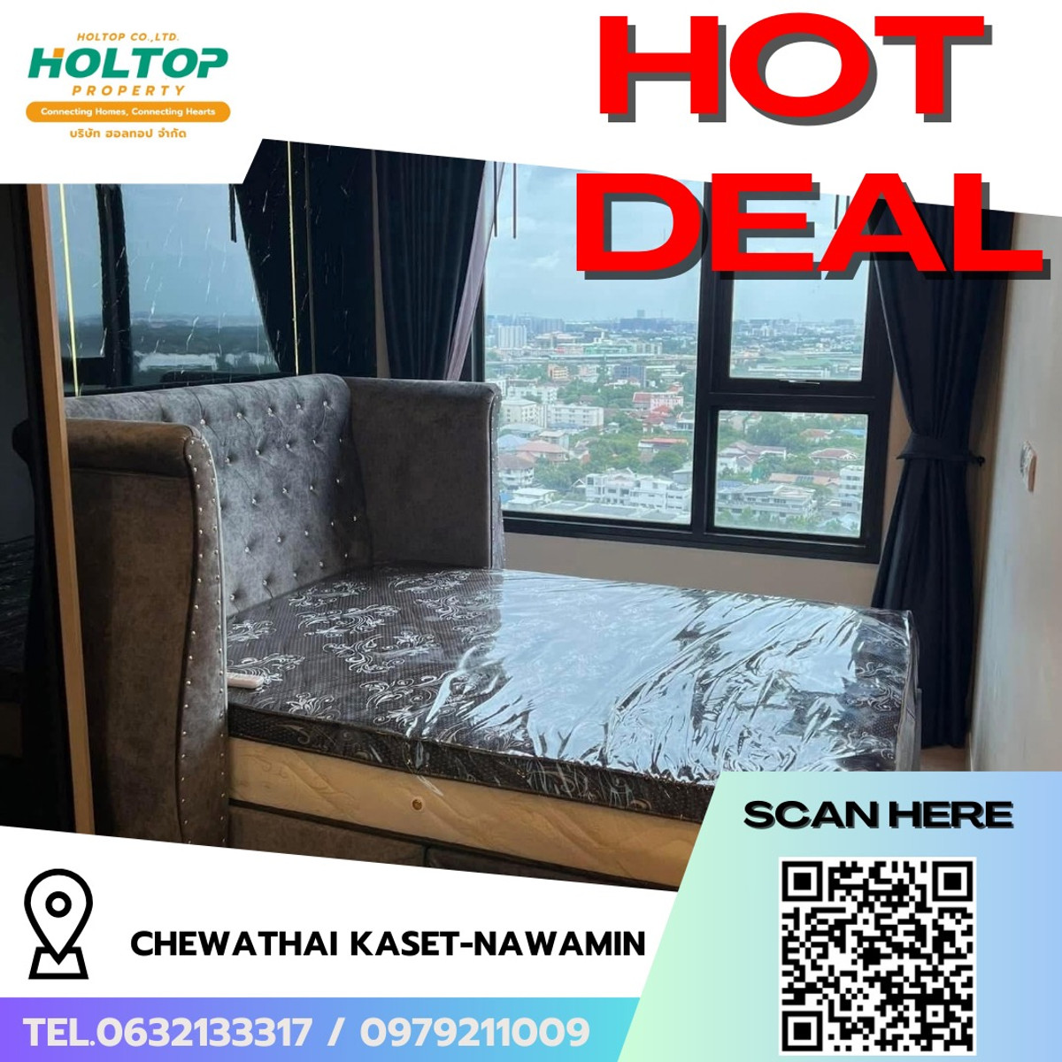 For RentCondoKasetsart, Ratchayothin : #R9600 🎉 100369 Condo for rent: Chewathai Kaset-Nawamin (Previous code R7019)