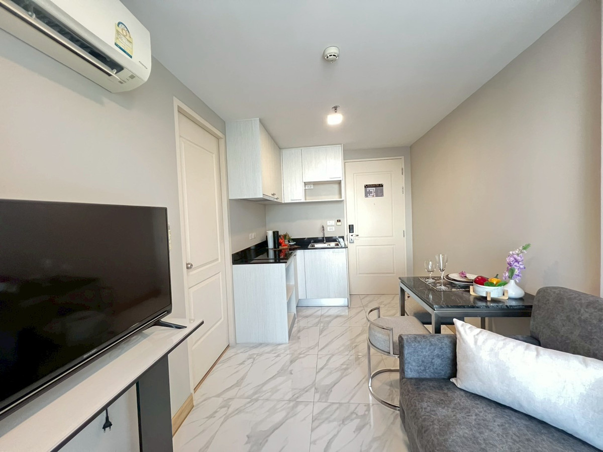 For RentCondoOnnut, Udomsuk : 🔥1 bedroom condo for rent, Bless Residence Ekkamai, new room, near BTS, convenient travel, there is a shuttle.